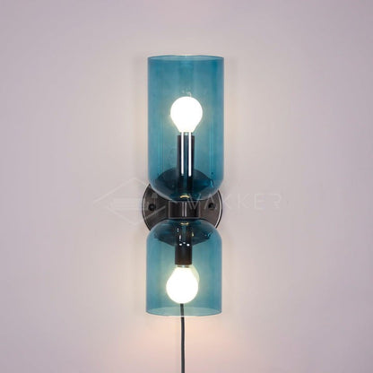 Modern Plug-In Glass Wall Sconce