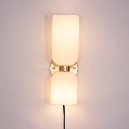 Modern Plug-In Glass Wall Sconce