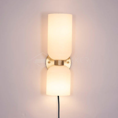 Modern Plug-In Glass Wall Sconce
