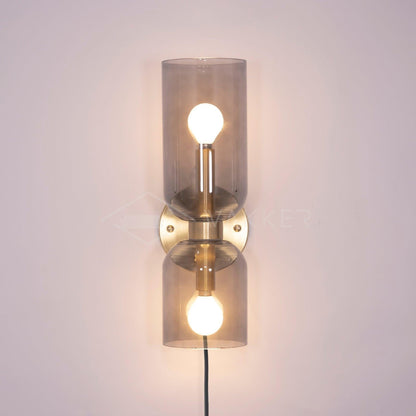 Modern Plug-In Glass Wall Sconce