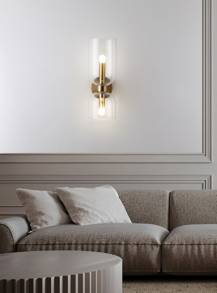 Modern Plug-In Glass Wall Sconce