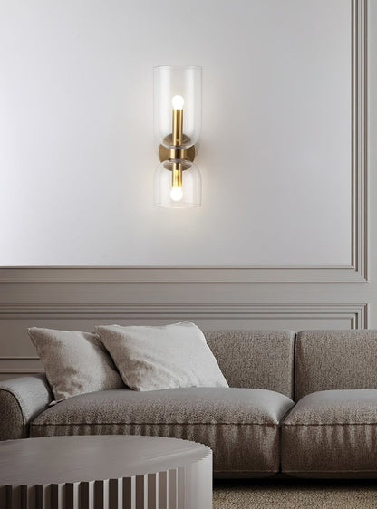 Modern Plug-In Glass Wall Sconce