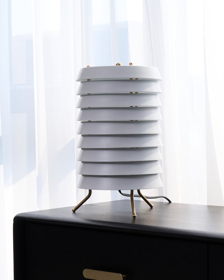 Modern Stacked Disk Tower Table Lamp