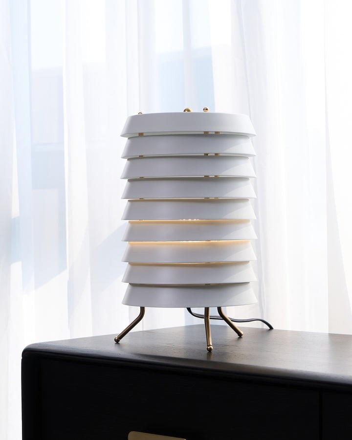 Modern Stacked Disk Tower Table Lamp