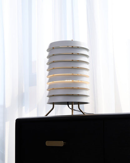 Modern Stacked Disk Tower Table Lamp