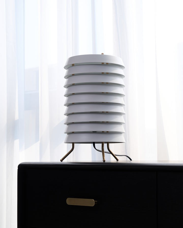 Modern Stacked Disk Tower Table Lamp
