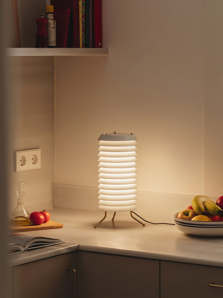 Modern Stacked Disk Tower Table Lamp