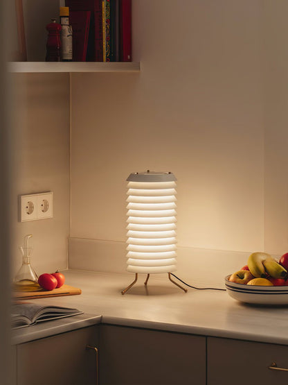Modern Stacked Disk Tower Table Lamp