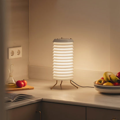 Modern Stacked Disk Tower Table Lamp