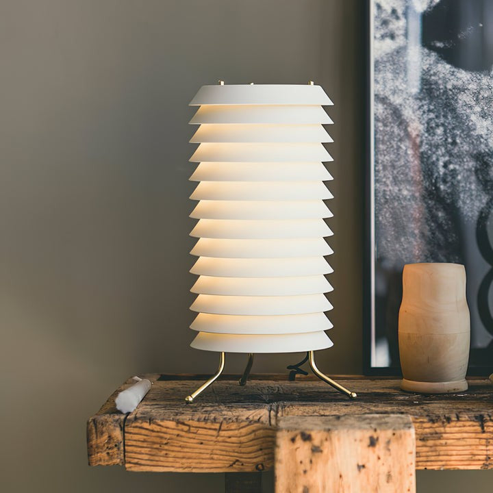 Modern Stacked Disk Tower Table Lamp