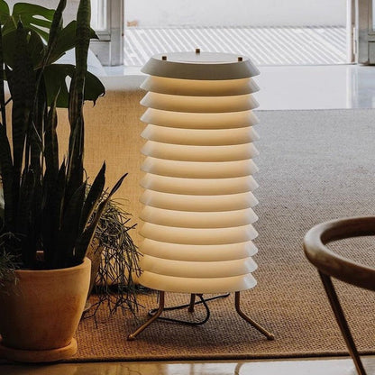 Modern Stacked Disk Tower Table Lamp