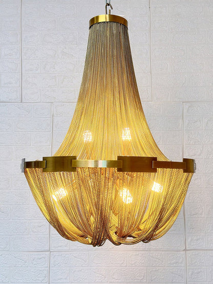 Modern Tassel Aluminum Chain Chandelier