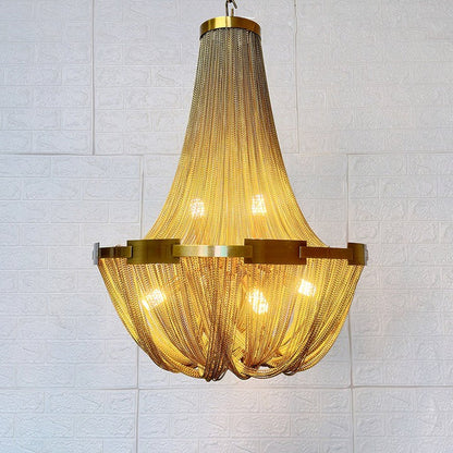 Modern Tassel Aluminum Chain Chandelier
