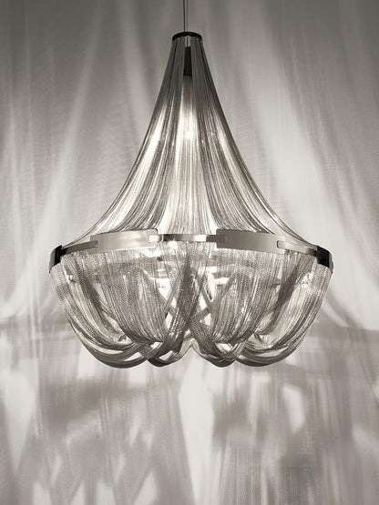 Modern Tassel Aluminum Chain Chandelier