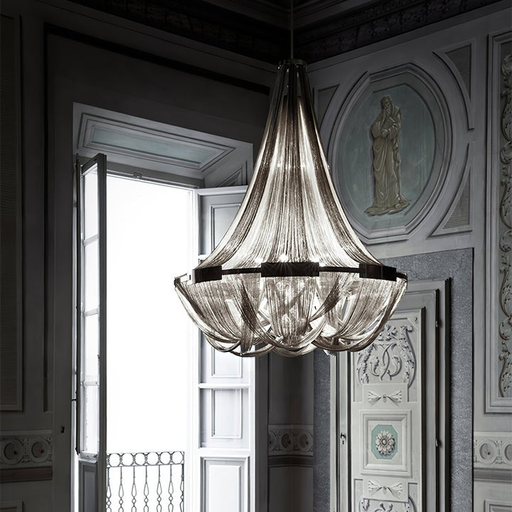 Modern Tassel Aluminum Chain Chandelier