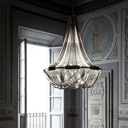 Modern Tassel Aluminum Chain Chandelier