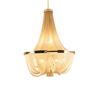 Modern Tassel Aluminum Chain Chandelier