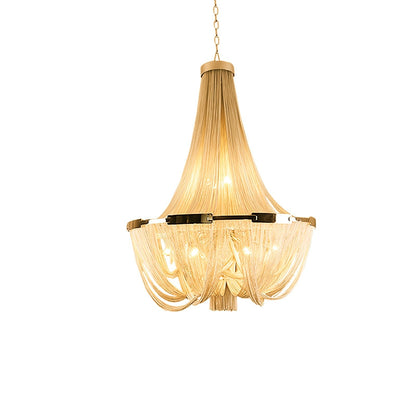 Modern Tassel Aluminum Chain Chandelier
