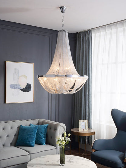 Modern Tassel Aluminum Chain Chandelier