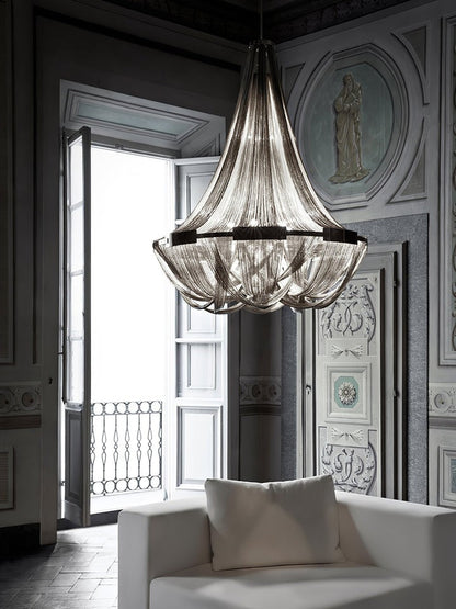 Modern Tassel Aluminum Chain Chandelier