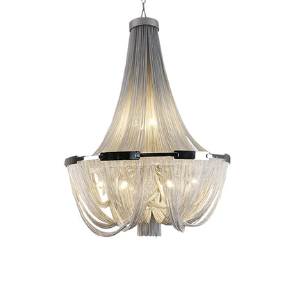 Modern Tassel Aluminum Chain Chandelier