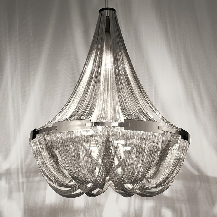 Modern Tassel Aluminum Chain Chandelier