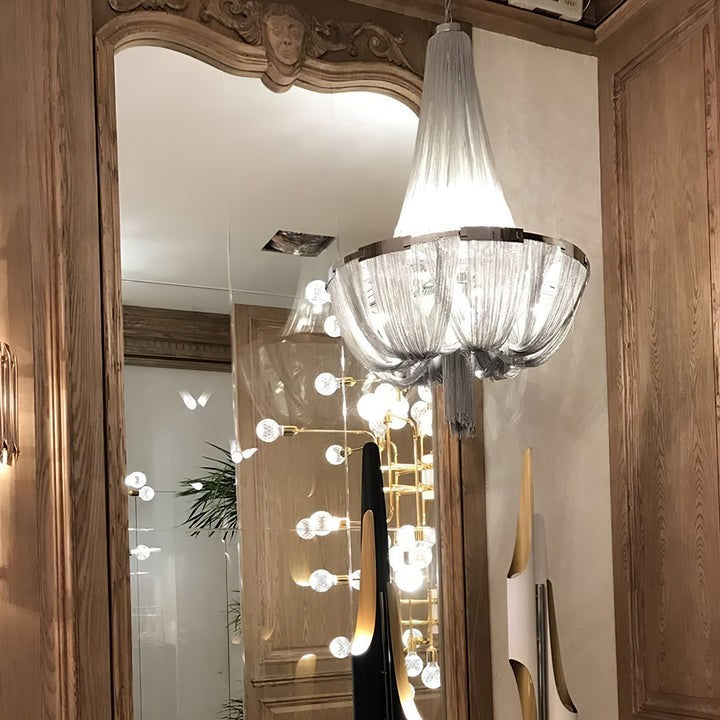 Modern Tassel Aluminum Chain Chandelier