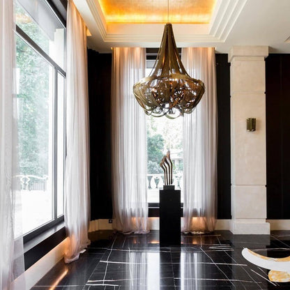 Modern Tassel Aluminum Chain Chandelier