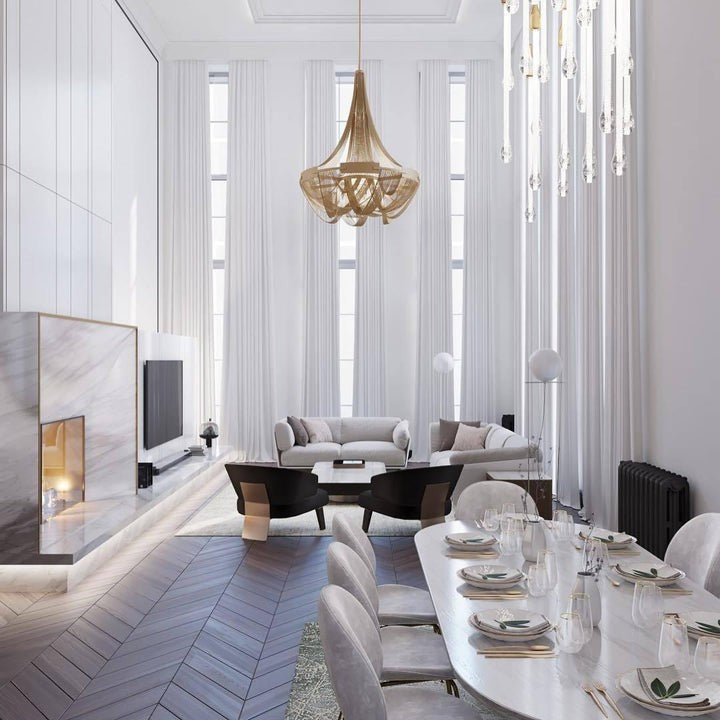 Modern Tassel Aluminum Chain Chandelier