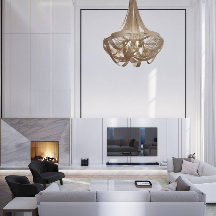 Modern Tassel Aluminum Chain Chandelier