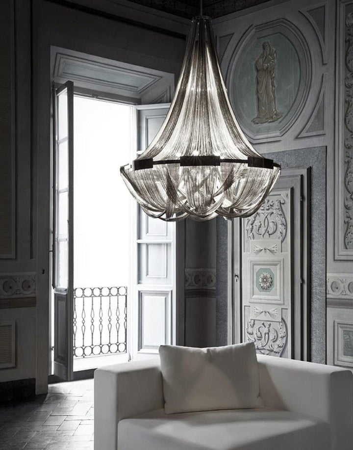 Modern Tassel Aluminum Chain Chandelier
