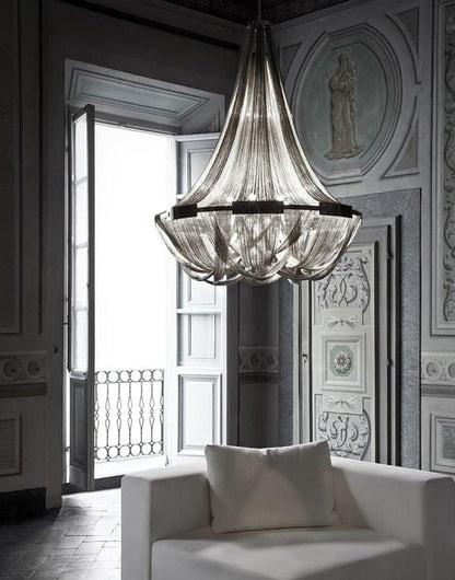 Modern Tassel Aluminum Chain Chandelier