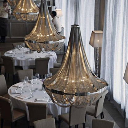 Modern Tassel Aluminum Chain Chandelier