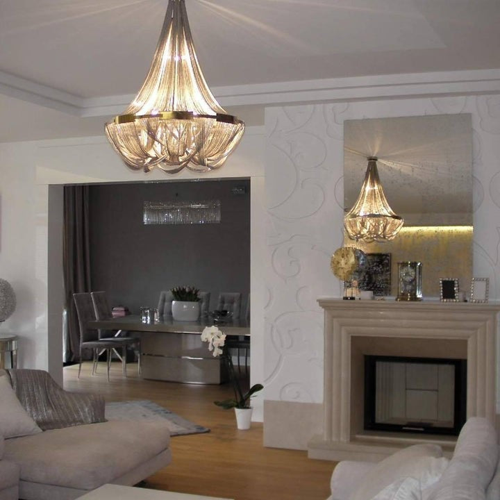 Modern Tassel Aluminum Chain Chandelier
