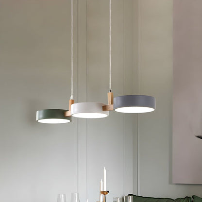 Modern Trio Pendant Light with Circular LED Shades