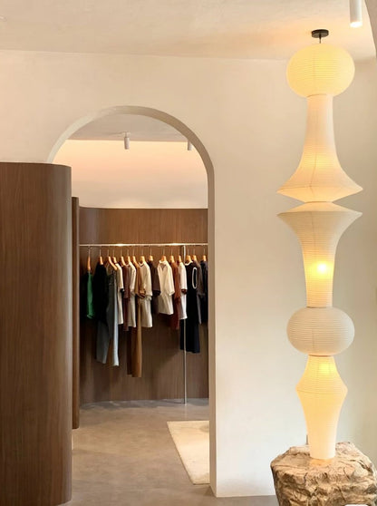 Modern Washi Paper Globe Pendant Light