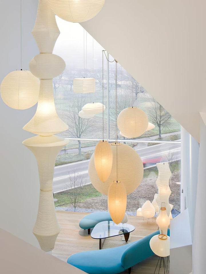 Modern Washi Paper Globe Pendant Light