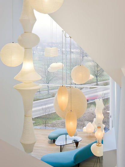 Modern Washi Paper Globe Pendant Light