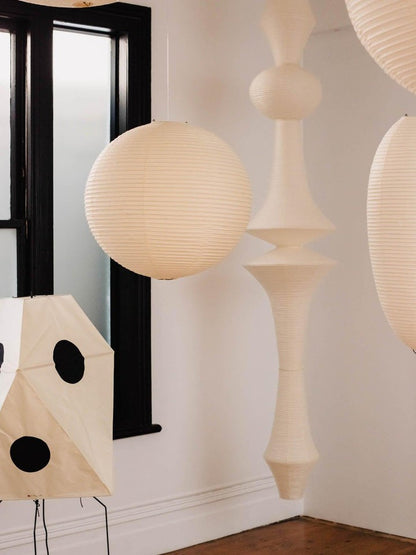 Modern Washi Paper Globe Pendant Light