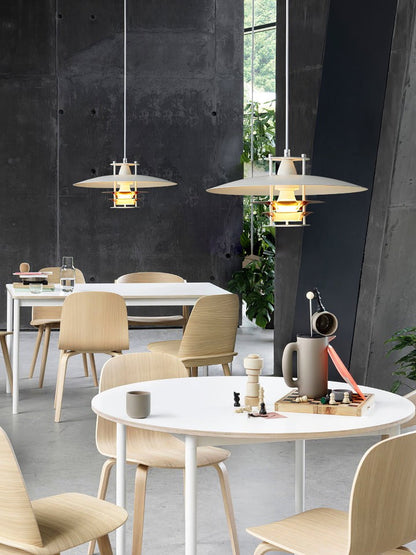 Modern White Aluminum Disk LED Pendant Light