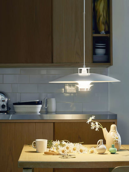 Modern White Aluminum Disk LED Pendant Light