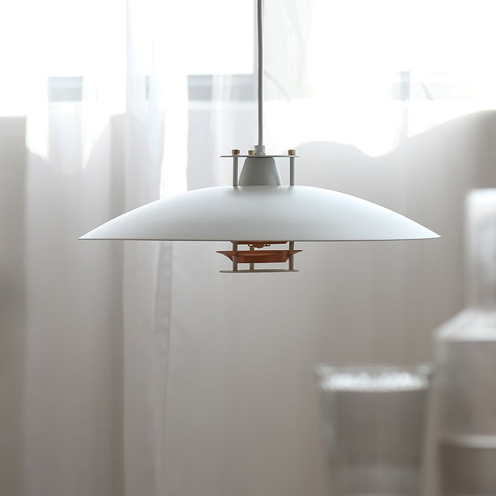 Modern White Aluminum Disk LED Pendant Light