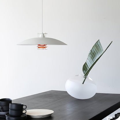 Modern White Aluminum Disk LED Pendant Light