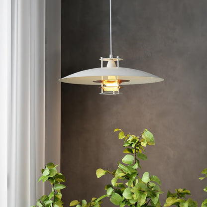Modern White Aluminum Disk LED Pendant Light