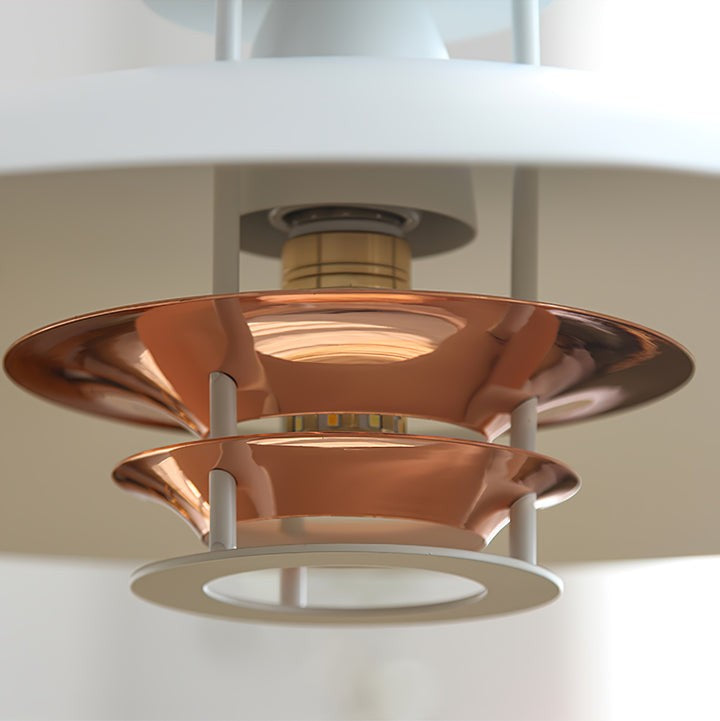 Modern White Aluminum Disk LED Pendant Light