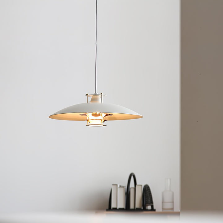 Modern White Aluminum Disk LED Pendant Light