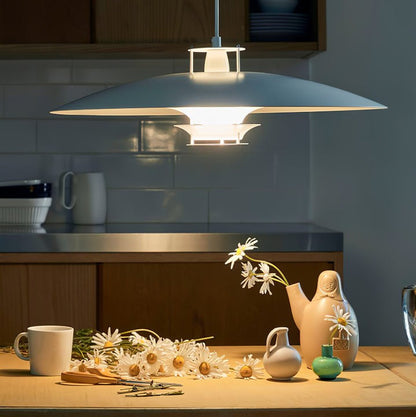 Modern White Aluminum Disk LED Pendant Light