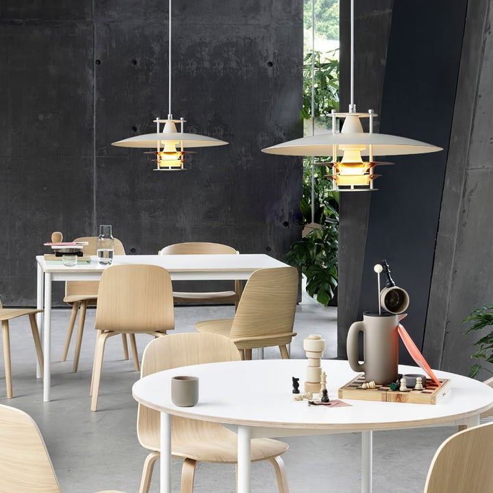 Modern White Aluminum Disk LED Pendant Light