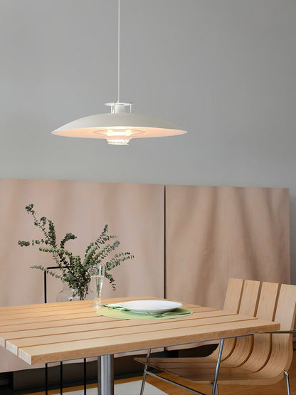 Modern White Aluminum Disk LED Pendant Light