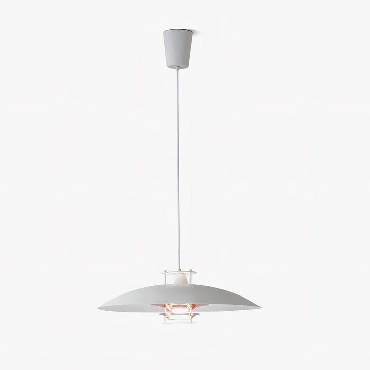 Modern White Aluminum Disk LED Pendant Light
